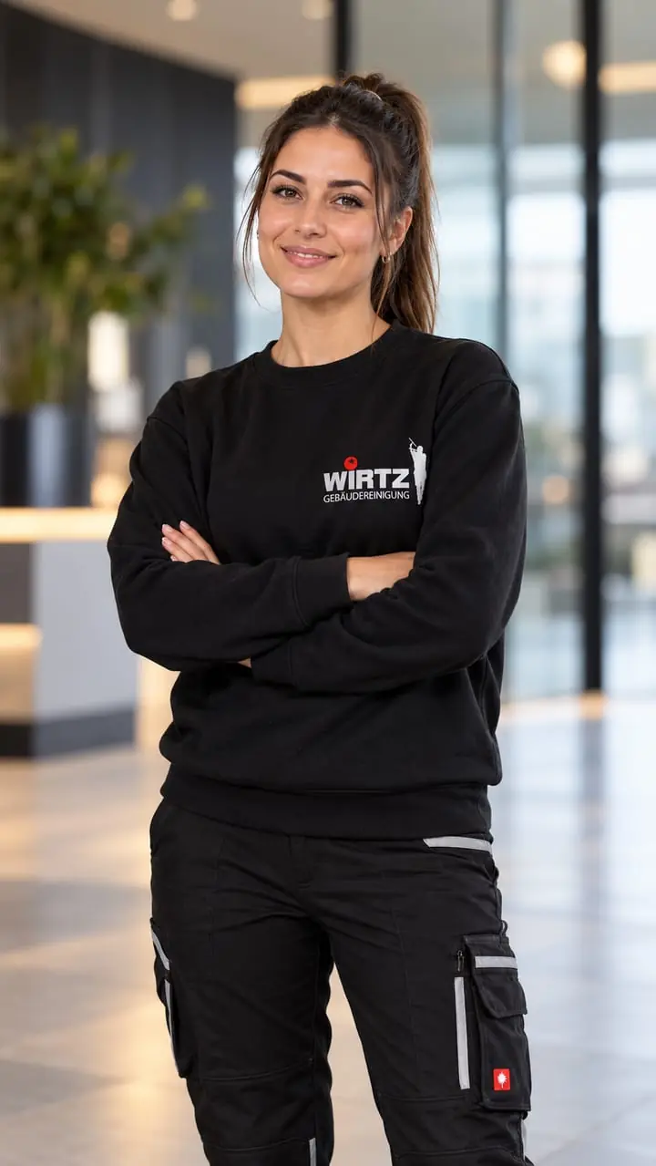 Porträt einer Mitarbeiterin der WIRTZ Gebäudereinigung.