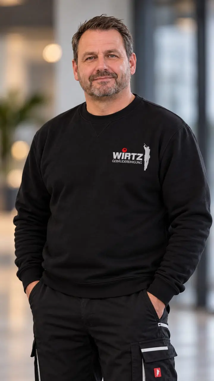 Porträt eines Mitarbeiters der WIRTZ Gebäudereinigung.