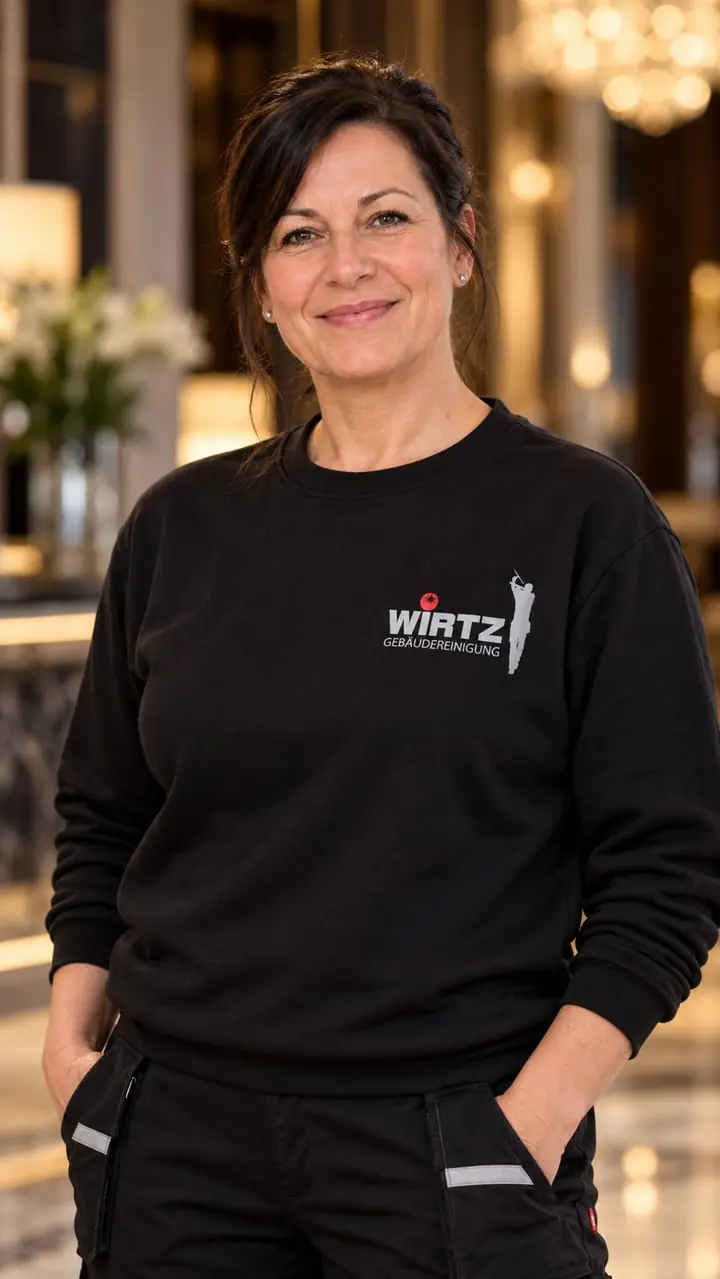 Porträt einer Mitarbeiterin der WIRTZ Gebäudereinigung.
